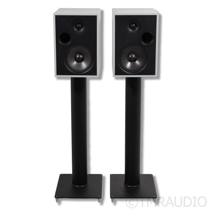Stenheim Alumine Two Bookshelf Speakers; Silver Pair w/ Stands