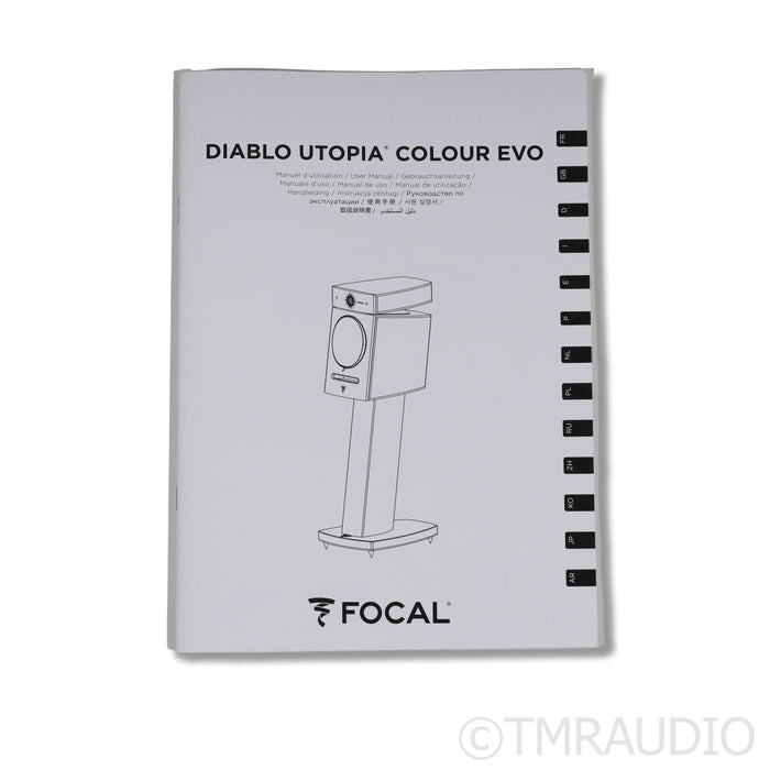 Focal Diablo Utopia Colour Evo Bookshelf Speakers; Black Pair (Demo w/ Warranty)