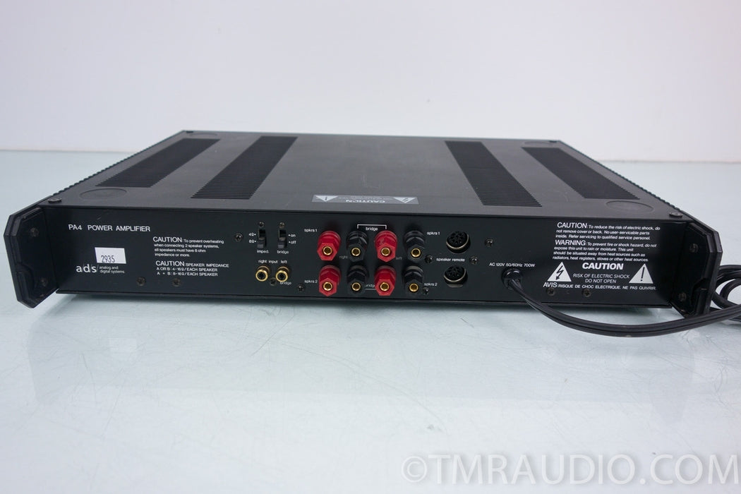 a/d/s PA4 Stereo / Mono Power Amplifier