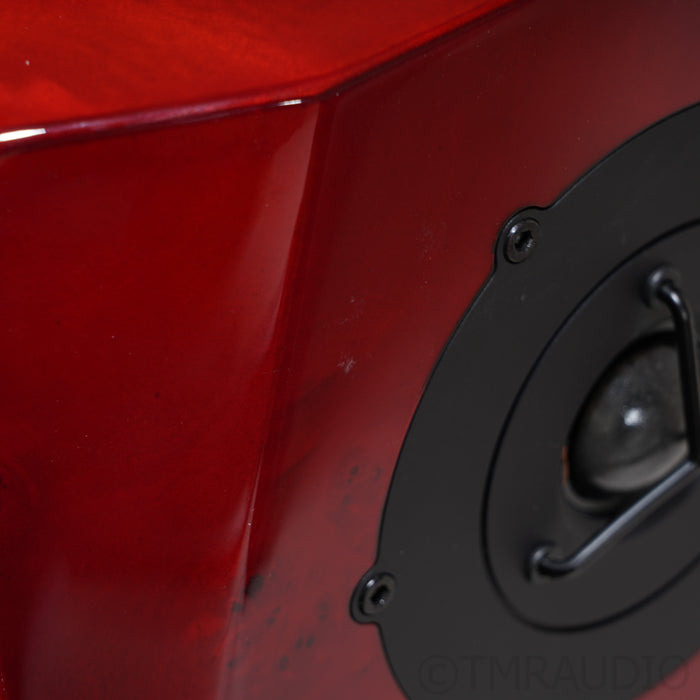 Musician Knight Bookshelf Speakers; Horse Eye Wood Pair