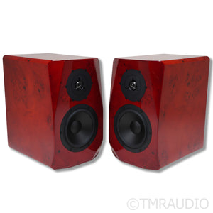 Musician Knight Bookshelf Speakers; Horse Eye Wood Pair