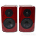 Musician Knight Bookshelf Speakers; Horse Eye Wood Pair