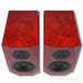 Musician Knight Bookshelf Speakers; Horse Eye Wood Pair