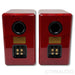 Musician Knight Bookshelf Speakers; Horse Eye Wood Pair