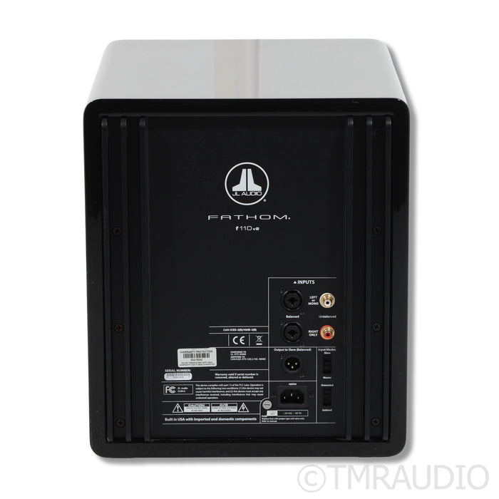 JL Audio Fathom F110 v2 10" Powered Subwoofer; Gloss Black