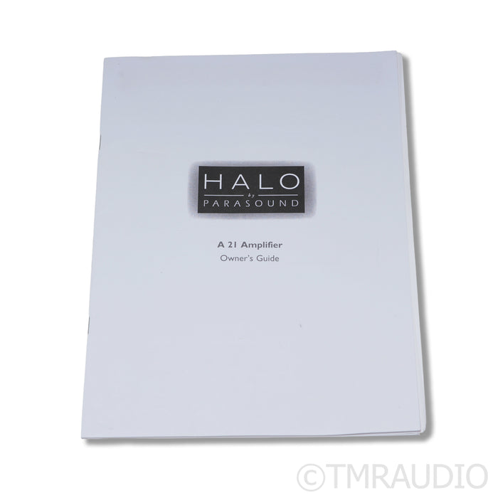 Parasound Halo A21 Stereo Power Amplifier; A 21