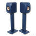 KEF LS50 Meta Bookshelf Speakers; Royal Blue Pair w/ Stands