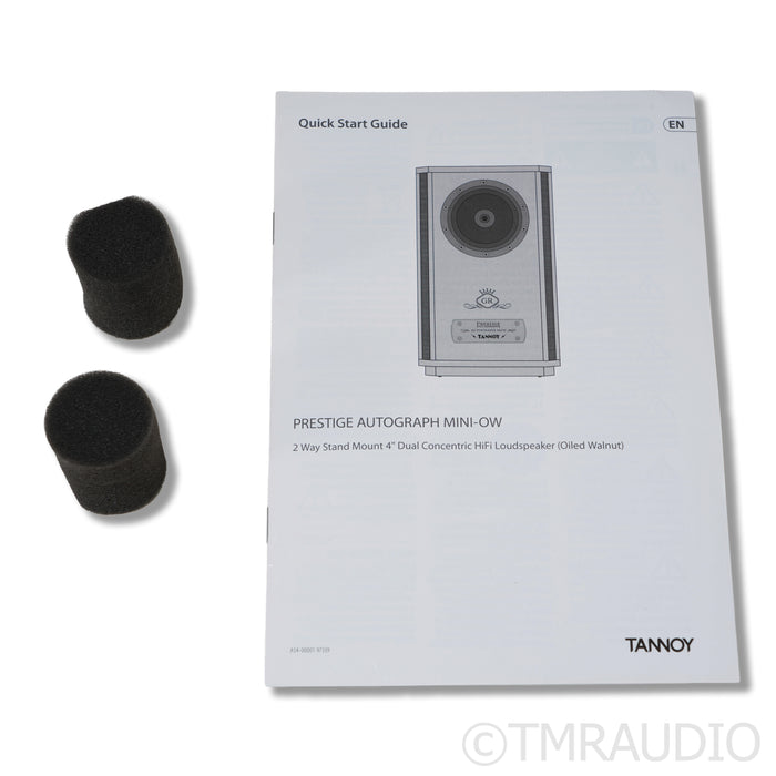 Tannoy Prestige Autograph Mini Bookshelf Speakers; Walnut Pair