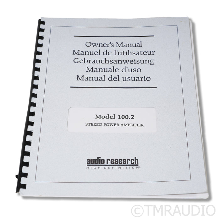 Audio Research Model 100.2 Stereo Power Amplifier