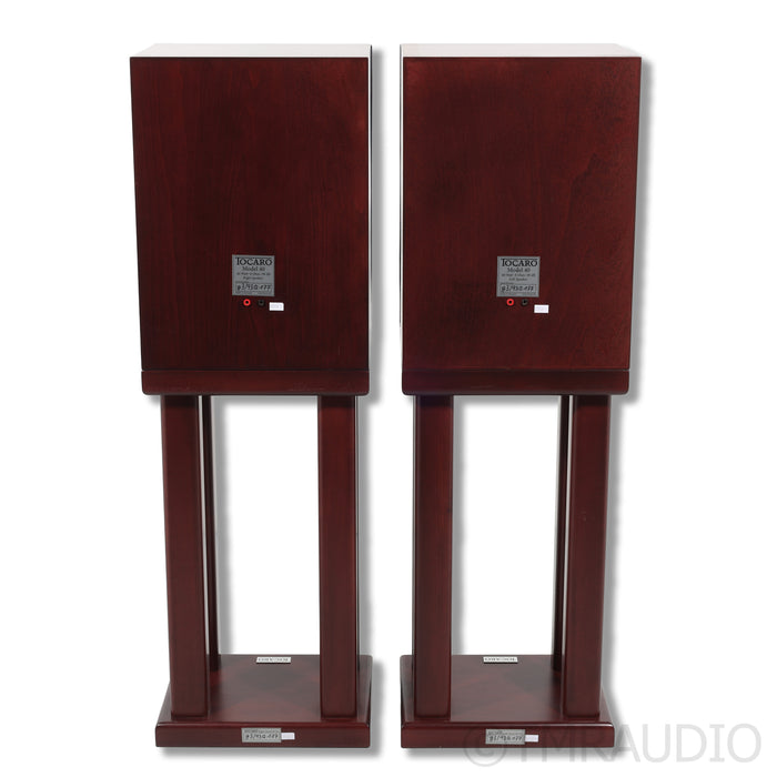 Tocaro Model 40 Bookshelf Speakers with Stands; Mahogany Pair