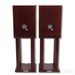 Tocaro Model 40 Bookshelf Speakers with Stands; Mahogany Pair