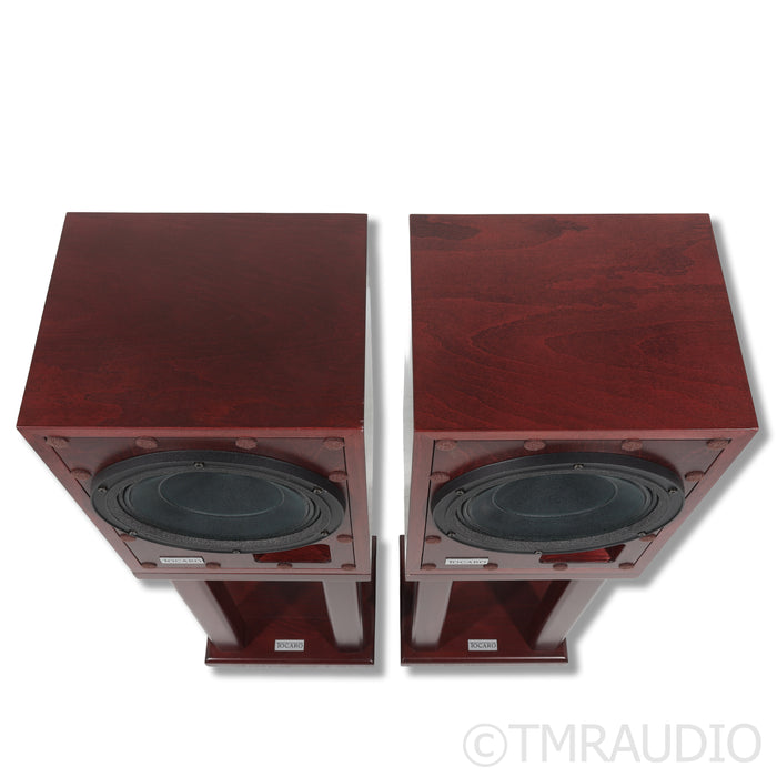 Tocaro Model 40 Bookshelf Speakers with Stands; Mahogany Pair