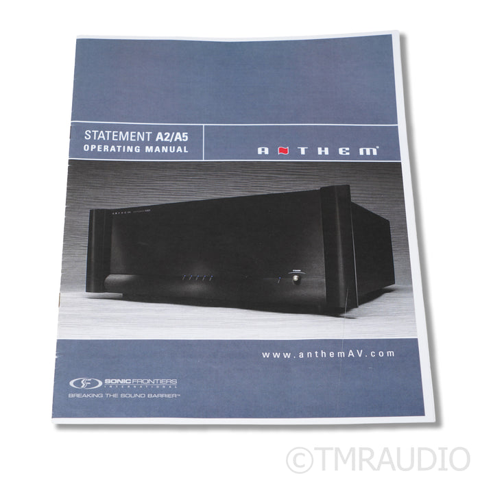 Anthem Statement A2 Stereo Power Amplifier