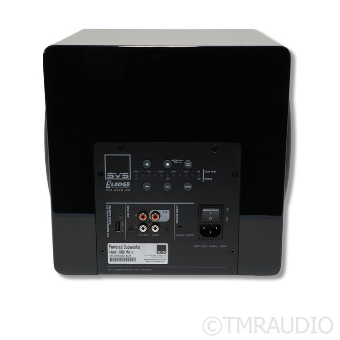 SVS 3000 Micro Dual 8" Powered Subwoofer; Piano Gloss Black