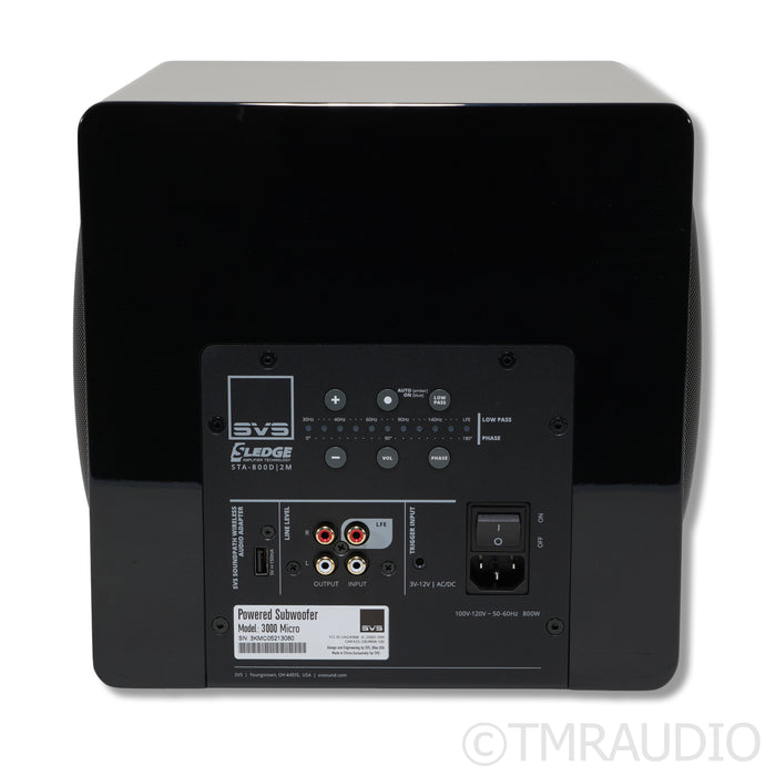 SVS 3000 Micro Dual 8" Powered Subwoofer; Piano Gloss Black