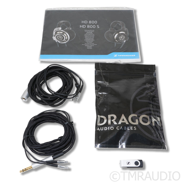 Sennheiser HD800 Open Back Headphones; w/ Moon Black Dragon Cable