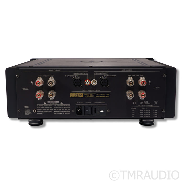 Coda Continuum No. 8 v1 Stereo Power Amplifier; w/ VU Meters
