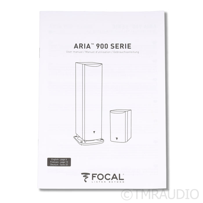 Focal Aria 926 Floorstanding Speakers; Noyer Vinyl Pair