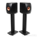KEF LS50 Wireless II Bookshelf Speakers; Carbon Black Pair with Stands