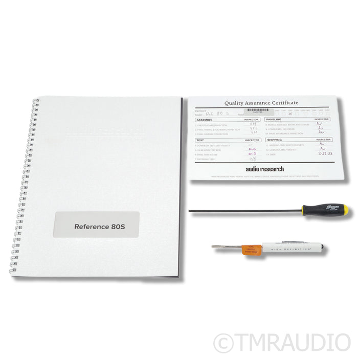 Audio Research Reference 80S Stereo Tube Power Amplifier; Silver