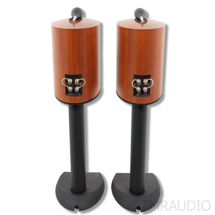 Bowers & Wilkins Nautilus 805 Bookshelf Speakers; Red Cherry Pair With Stands