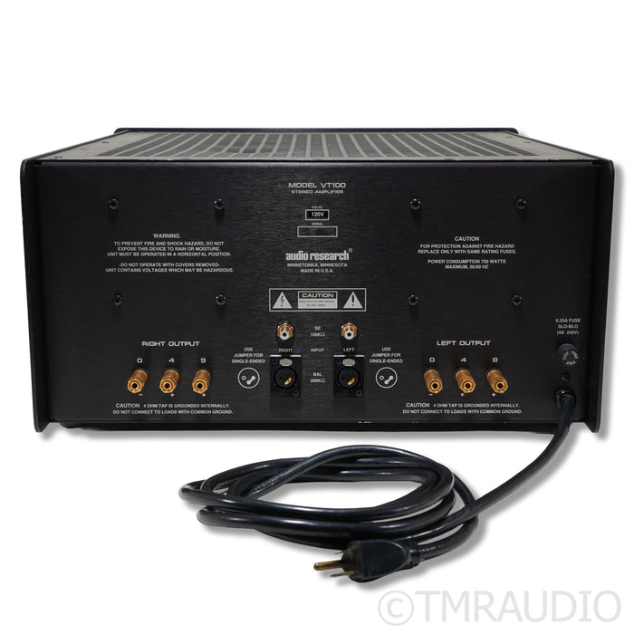 Audio Research VT100 Stereo Tube Power Amplifier; Black