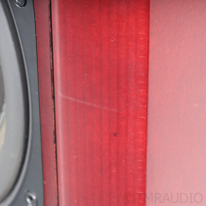 B&W Nautilus 800 Floorstanding Speakers; Red Cherry Pair (Missing Grills)