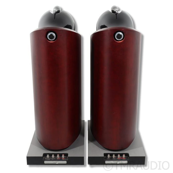 B&W Nautilus 800 Floorstanding Speakers; Red Cherry Pair (Missing Grills)