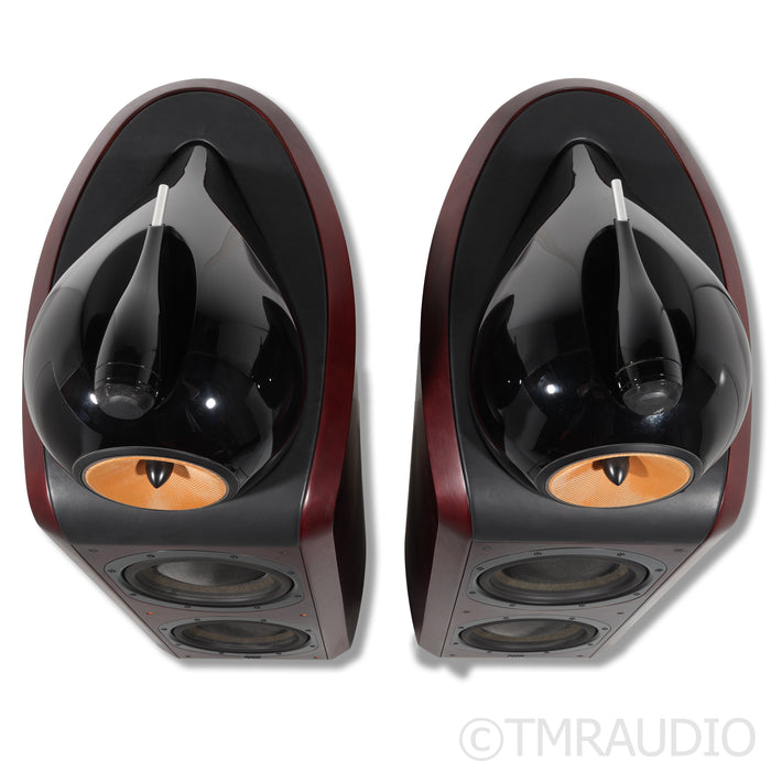 B&W Nautilus 800 Floorstanding Speakers; Red Cherry Pair (Missing Grills)