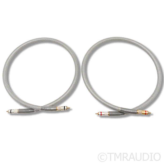 Acoustic Zen Silver Reference RCA Cables; 1m Pair Interconnects