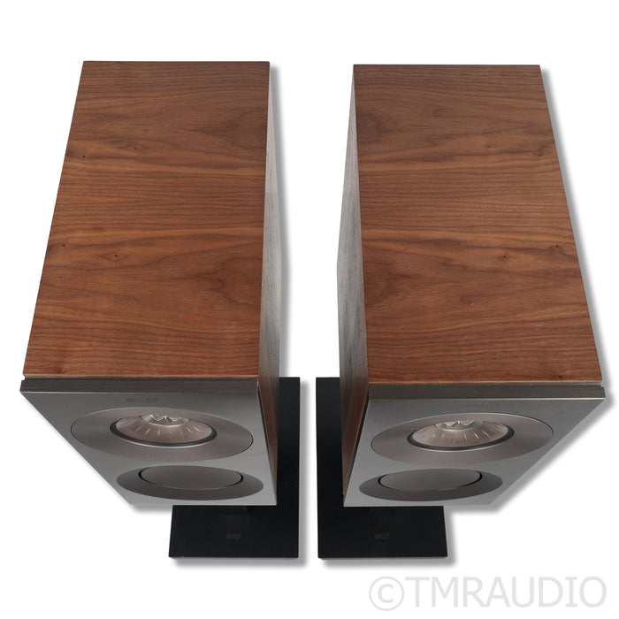 KEF Reference 1 Meta Bookshelf Speakers; Walnut Pair with Stands