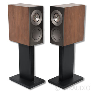 KEF Reference 1 Meta Bookshelf Speakers; Walnut Pair with Stands