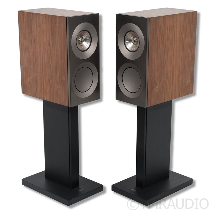 KEF Reference 1 Meta Bookshelf Speakers; Walnut Pair with Stands