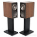 KEF Reference 1 Meta Bookshelf Speakers; Walnut Pair with Stands
