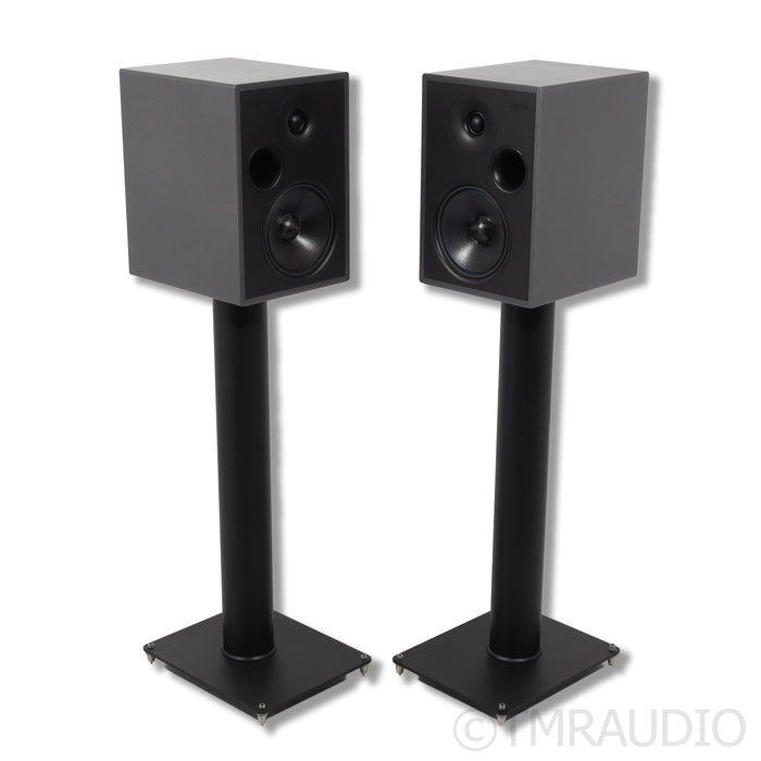 Stenheim Alumine Two Bookshelf Speakers w/ Dedicated Stands; Dark Grey