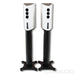 Borresen X1 Bookshelf Speakers; Gloss White Pair with Stands
