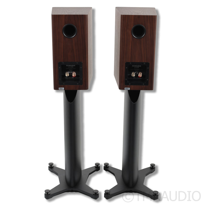 Dynaudio Evoke 20 Bookshelf Speakers; Walnut Wood Pair with Stands