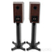 Dynaudio Evoke 20 Bookshelf Speakers; Walnut Wood Pair with Stands