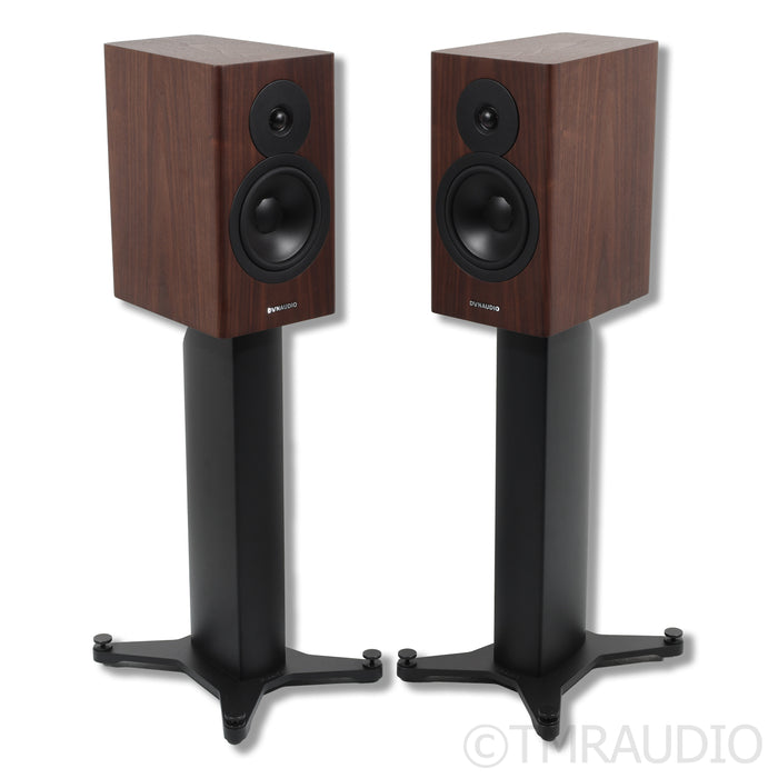 Dynaudio Evoke 20 Bookshelf Speakers; Walnut Wood Pair with Stands
