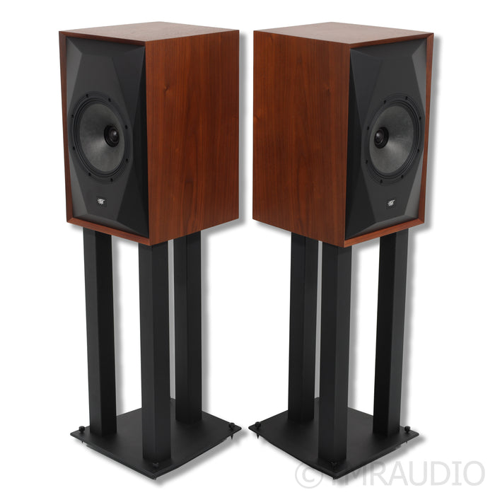MoFi Electronics SourcePoint 8 Bookshelf Speaker with Stands; Walnut Pair