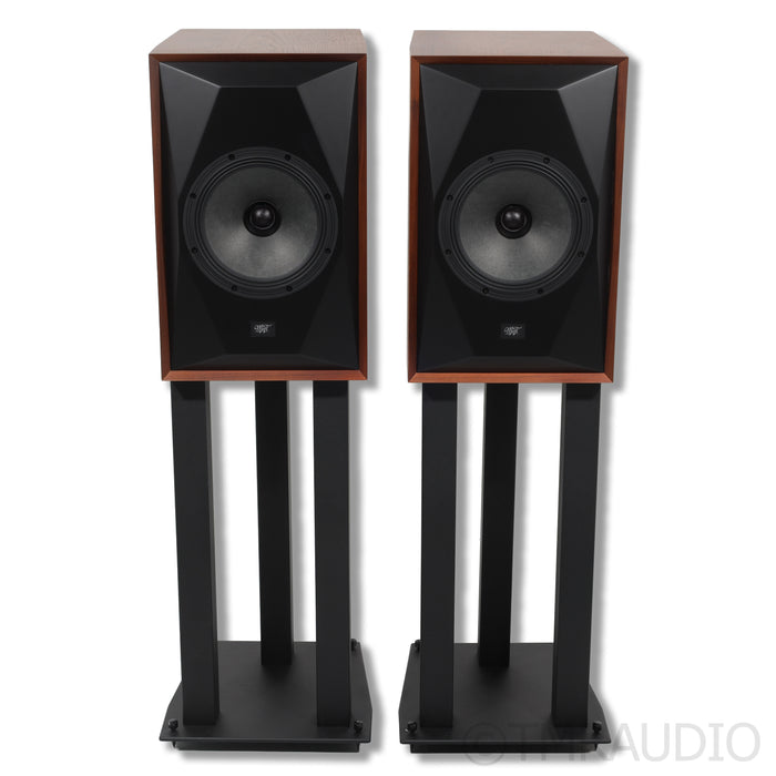MoFi Electronics SourcePoint 8 Bookshelf Speaker with Stands; Walnut Pair