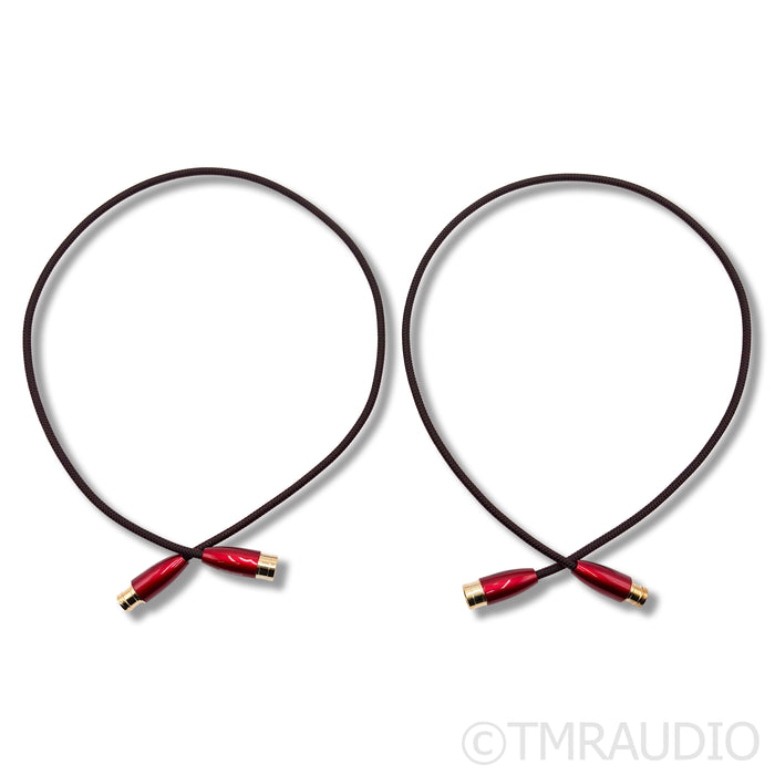 AudioQuest Red River XLR Cables; 1m Pair Balanced Interconnects