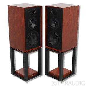 Wharfedale Linton 85th Anniversary Bookshelf Speakers; Walnut Pair with Stands