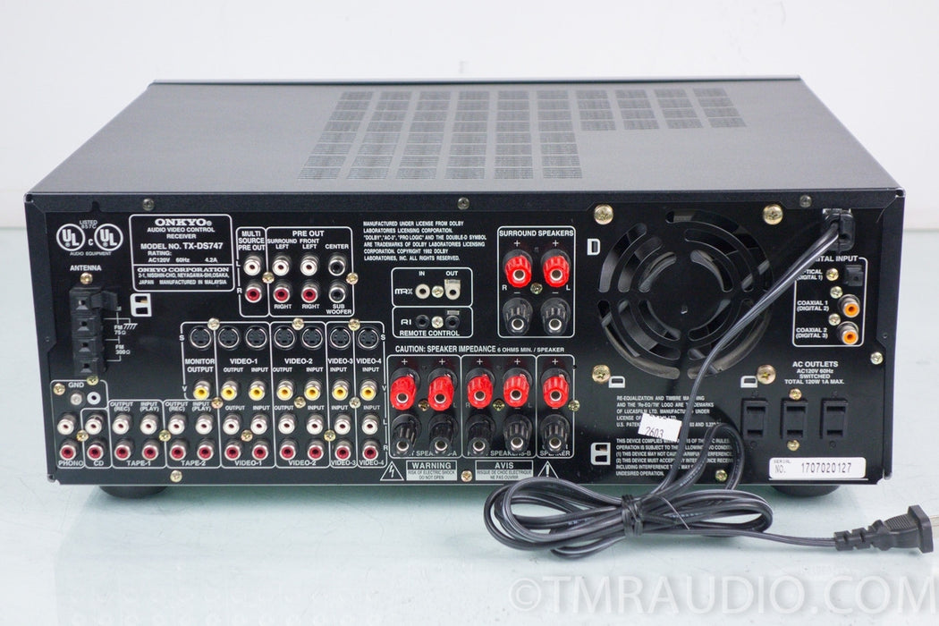 Onkyo TX-DS747 Home Theater / Stereo Receiver w/ Phono Input