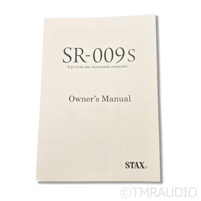 STAX SR-009S Electrostatic Open-Back Headphones
