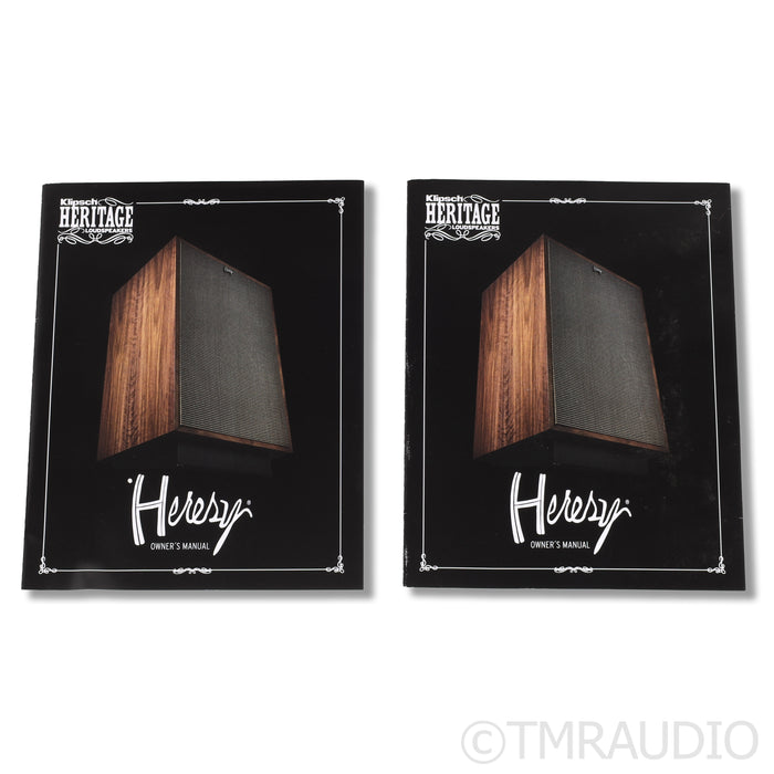 Klipsch Heresy IV Floorstanding Speaker; American Walnut Pair
