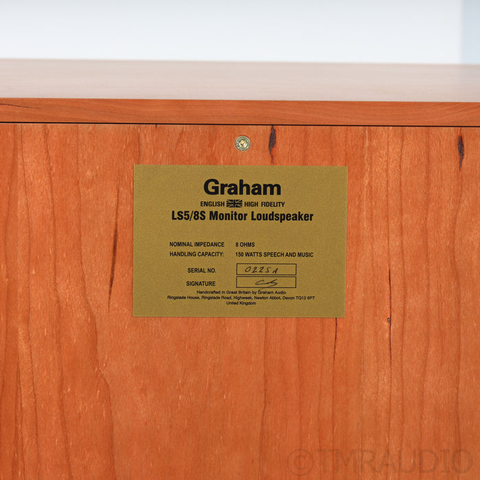 Graham Audio LS5/8s Bookshelf Speakers; Cherry Pair w/ Stands