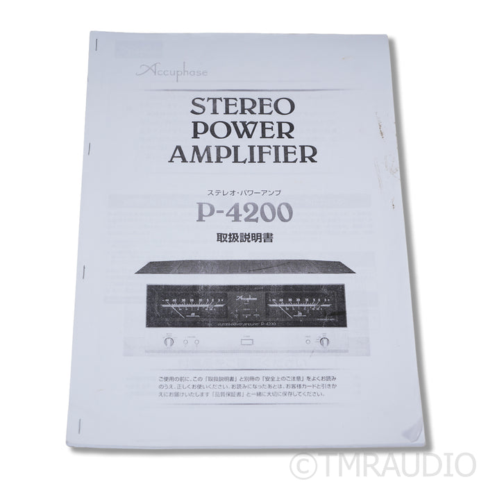 Accuphase P-4200 Stereo Power Amplifier