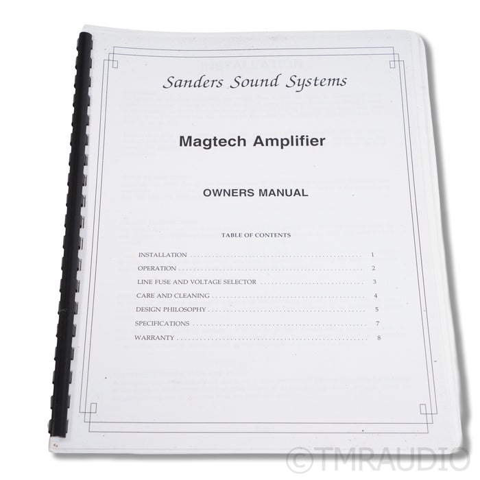 Sanders Sound Systems Magtech Power Amplifier