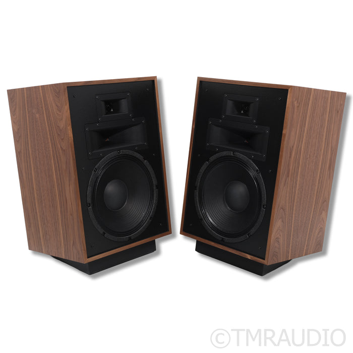 Klipsch Heresy IV Floorstanding Speakers; Walnut Pair w/Lambswool Grill